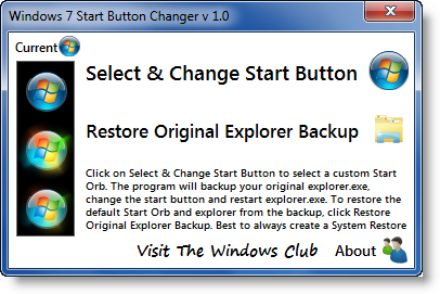 windows 7开始菜单按钮图标更换工具