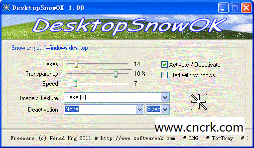 DesktopSnowOK 2.31 绿色版