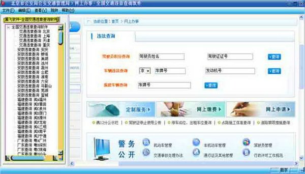 全国交通违章查询