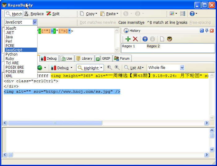 正则表达式测式工具下载(RegexBuddy) v4.2.1 破解版图2