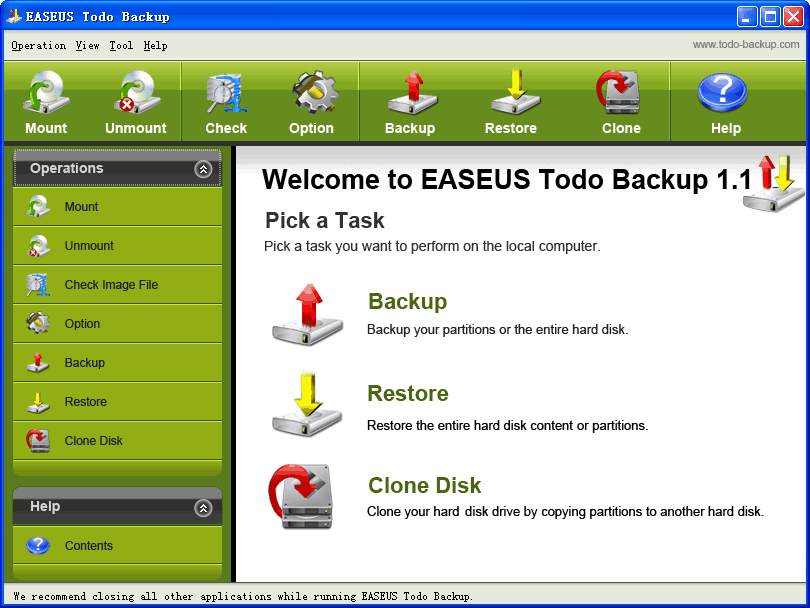 EASEUS Todo Backup 6.5 官方免费版图1