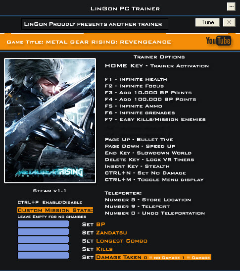 合金装备崛起复仇修改器下载+23 v1.1 免费版图1