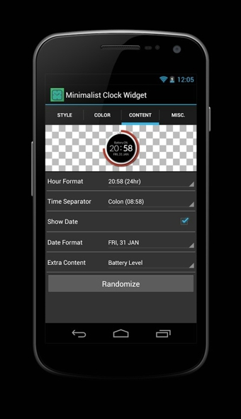 简约时钟小工具(Minimalist Clock Widget) v0.6.2 安卓版图1