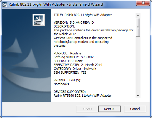 惠普CQ45-m02TX无线网卡驱动 v5.0.44.0 官方版图1