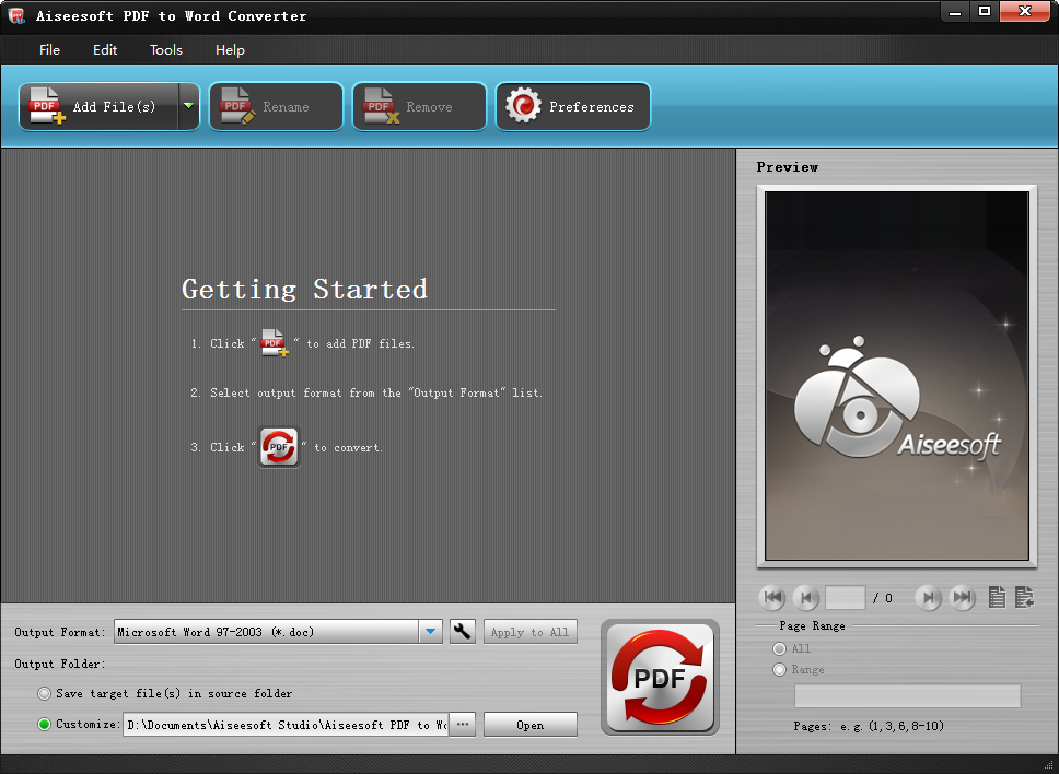 pdf转word(Aiseesoft PDF to Word Converter) v3.2.56 绿色版图1