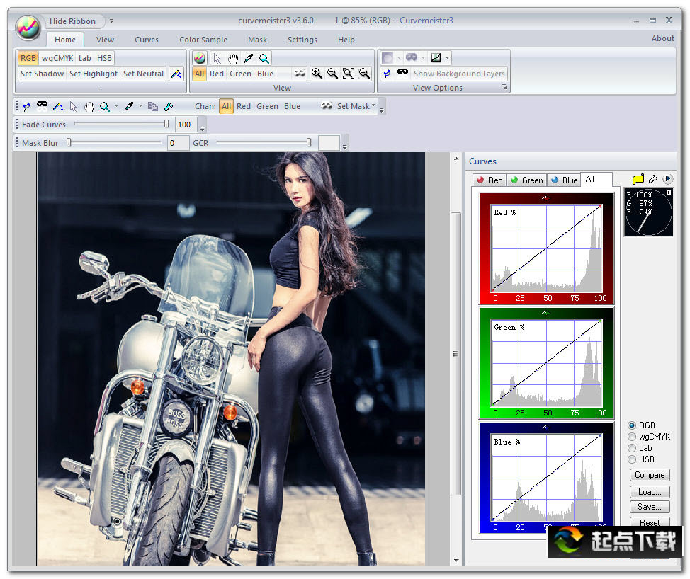 图像后期调整曲线滤镜(Curvesmeister) v3.6.1 特别版图1