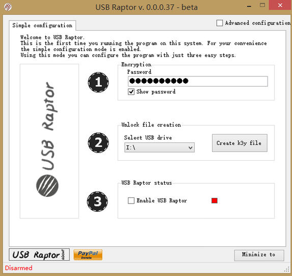 USB电脑锁下载(USB Raptor) v0.37 官方版图1
