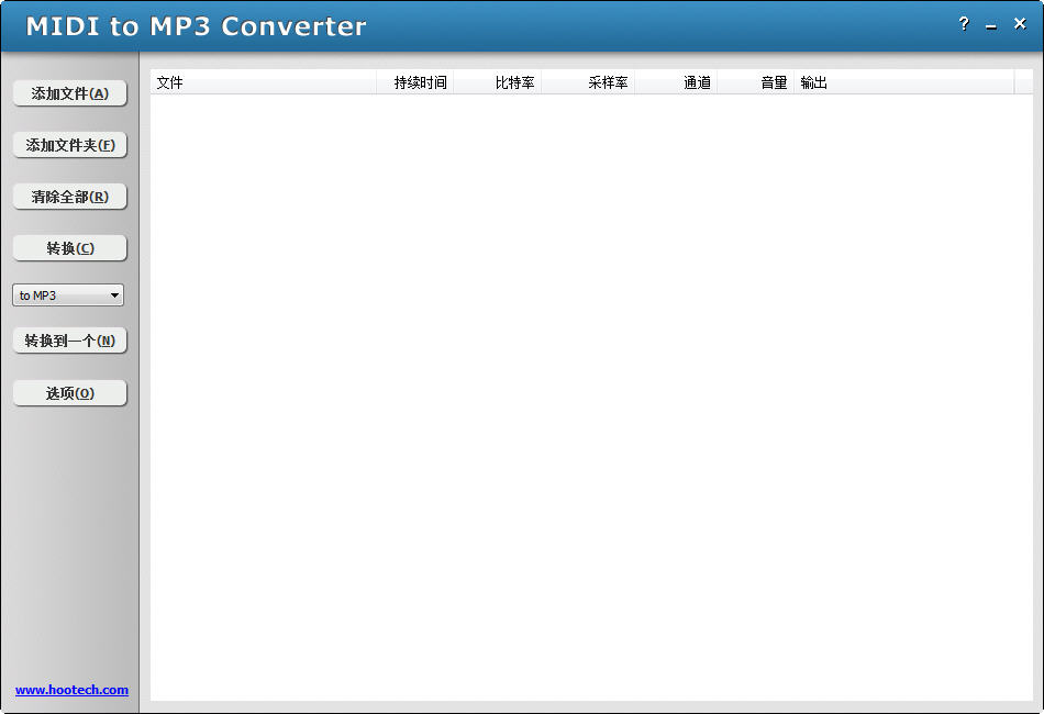 多格式音频转换工具(MIDI to MP3 Converter) v3.3.927 汉化版图1