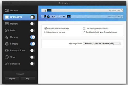 iStat Menus Mac版 V6.10 中文版图1