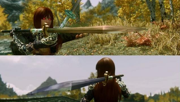 上古卷轴5东君唐陌刀MOD 绿色版图1