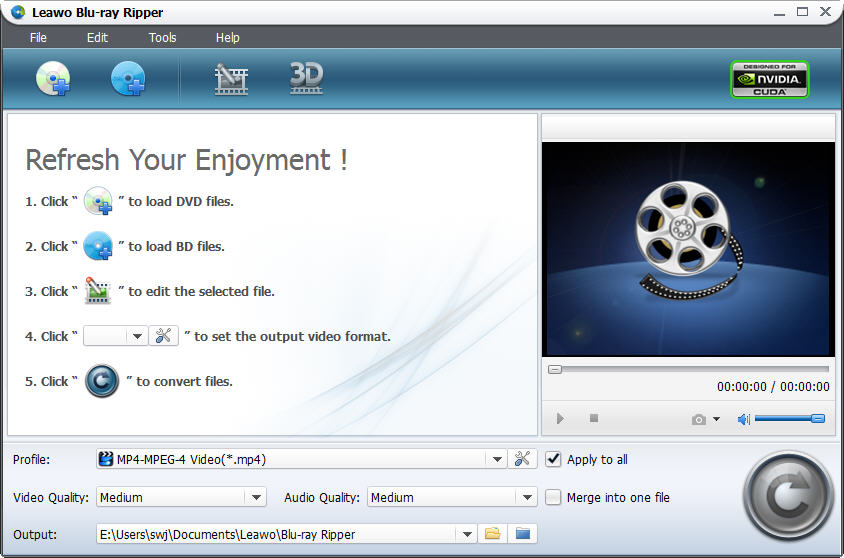 蓝光影碟转视频文件(Leawo Blu-ray Ripper) v7.1.0.7 特别版图1