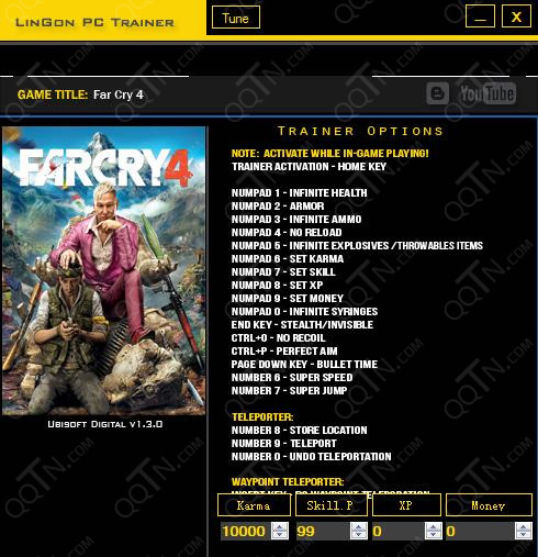 孤岛惊魂4十九项修改器下载 1.3.0 Lingon版图1