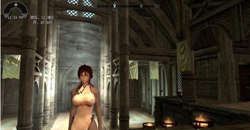 上古卷轴5天际中国旗袍BodySlide化mod 绿色版图1