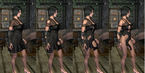 上古卷轴5天际歌特洛丽塔连衣裙MOD下载 绿色版图1