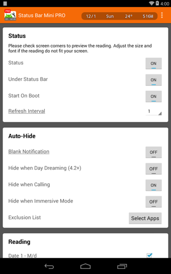 迷你状态栏加强版(Status Bar Mini Pro) v1.0.133 安卓版图2