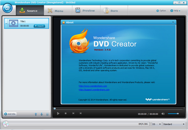 DVD光盘制作软件(Wondershare DVD Creator) v6.2.1.91 绿色版图1