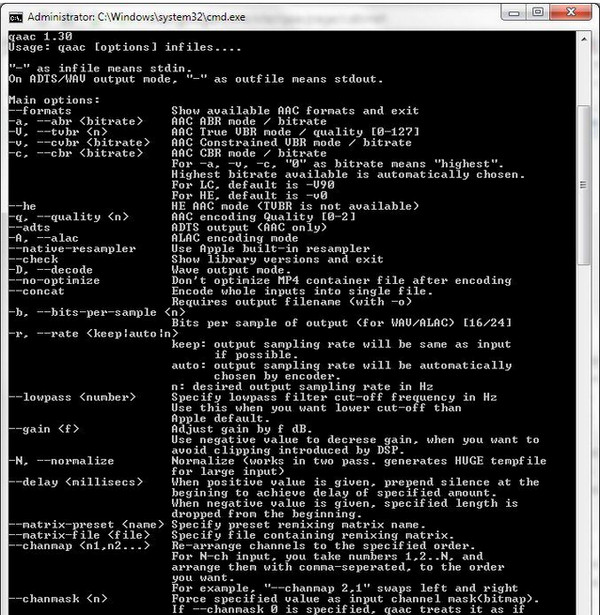 qaac.exe编码器 64/32位  免费版图1