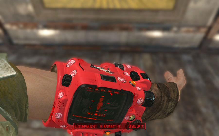 辐射4红色PP小子mod下载 绿色版图1