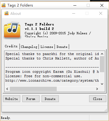 MP3标签转文件夹Tags2Folders 1.1.1 免费版图1