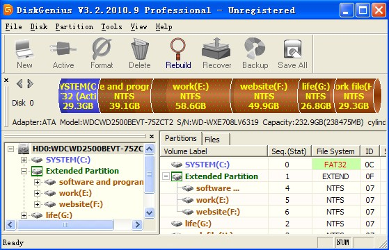硬盘检测修复工具DiskGenius DOS版下载 v4.6.0.1 绿色免费版图2