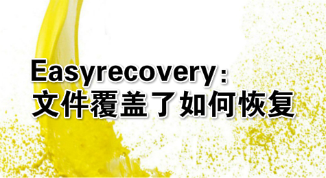 Easyrecovery：文件覆盖了如何恢复