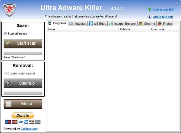 Ultra Adware Killer v4.3.0.0 绿色版图1