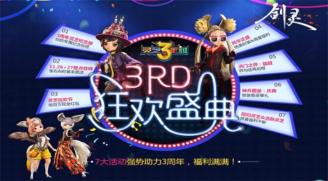 《剑灵》三周年版本上线 超强感恩回馈
