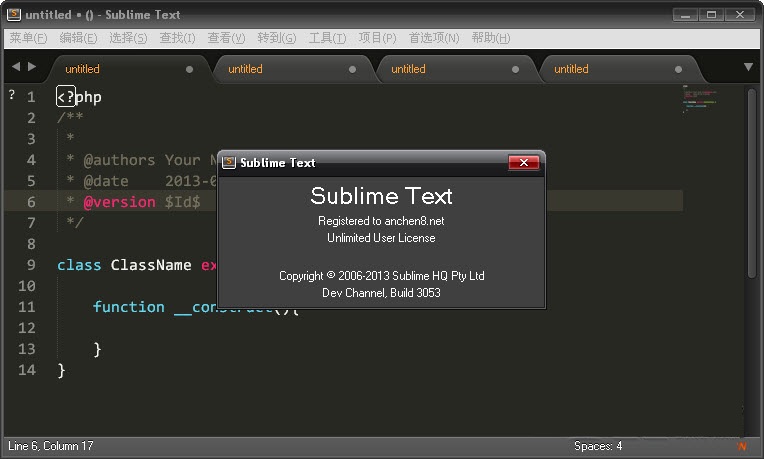 Sublime Text 3下载(神级代码编辑器) v3.3170 汉化破解版图1