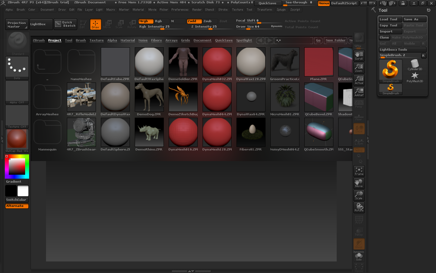 ZBrush 4R7 3D雕刻绘图软件 v4.7.4.7 免费版图2