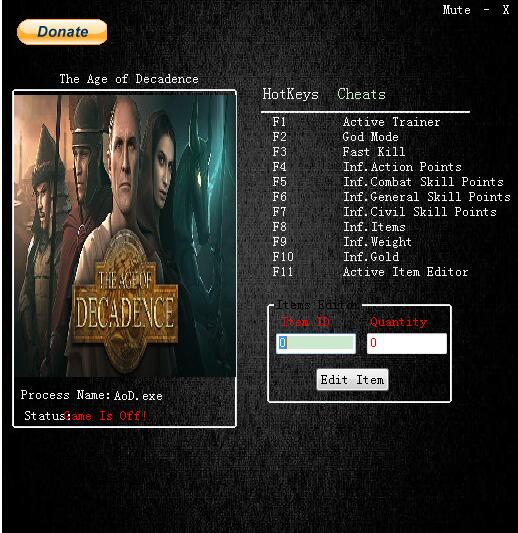 颓废年代修改器