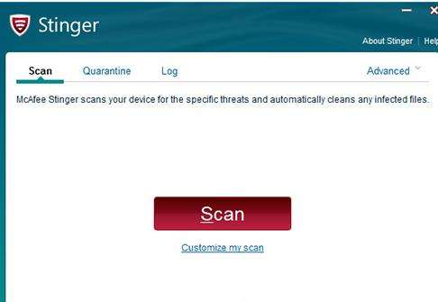 mcafee avert stinger中文版下载 V12.1.0.3266 免费版图2
