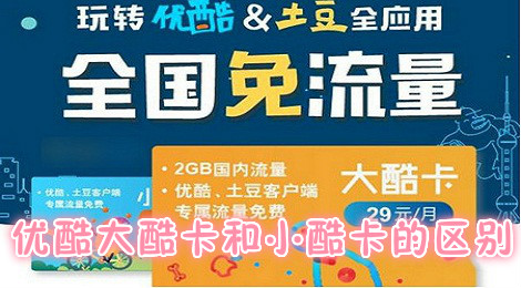优酷大酷卡和小酷卡哪个好 优酷大酷卡和小酷卡的区别