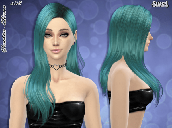 模拟人生4Donna s08女士露额头偏分披肩长发MOD 免费版图3