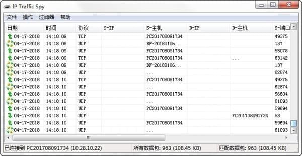 IP Traffic Spy(网络流量监控器) v1.0.0.9 中文版图1