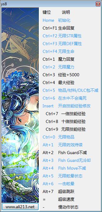 伊苏8达娜的安魂曲二十三项修改器 v1.0 绿色版图1