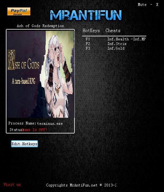 诸神灰烬救赎四项修改器 v1.0 免费版图1