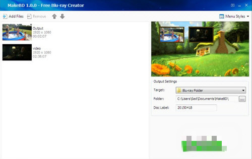MakeBD(蓝光高清视频转换工具) V1.3 官方版图1