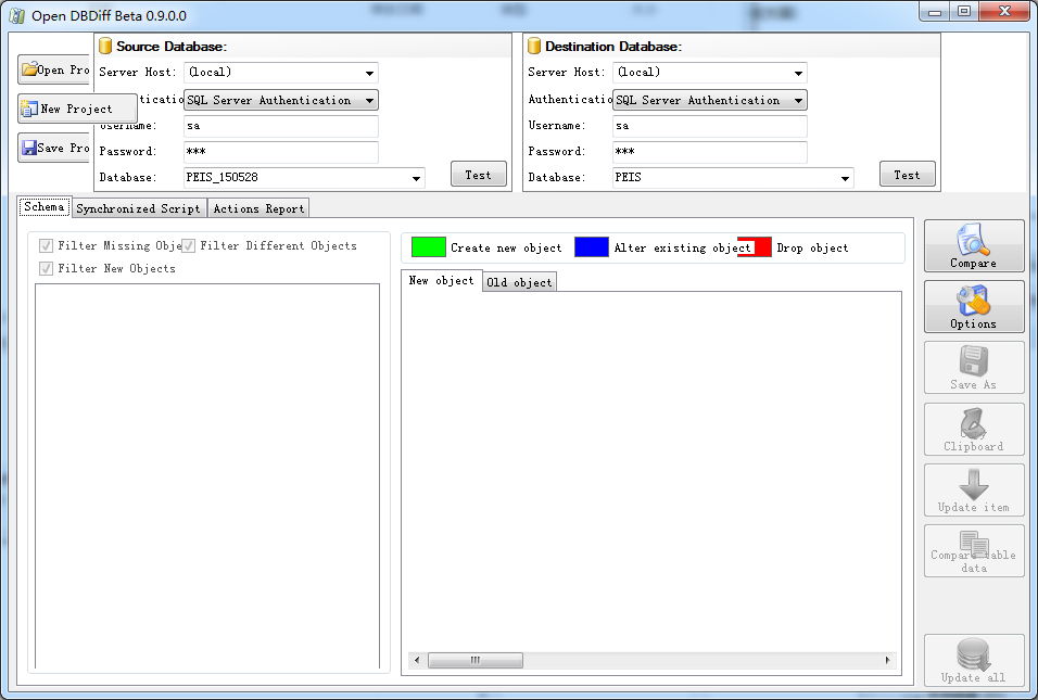 DBDiff(数据库对比工具) V0.9.0.0 官方版图1