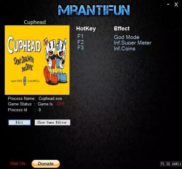 茶杯头三项修改器下载 免费版