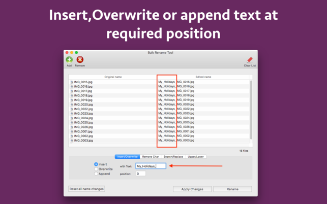 Bulk Rename Tool Mac版 V1.0 免费版图1