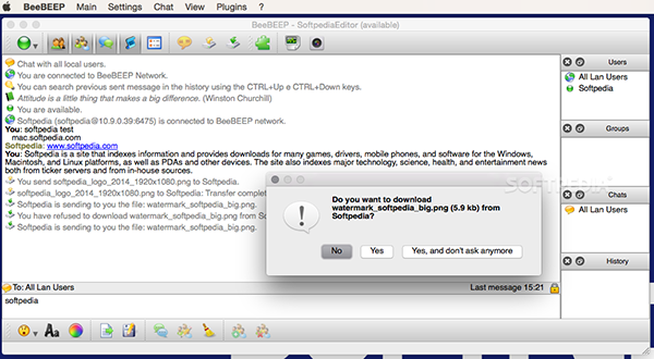 BeeBEEP Mac版 V5.4.0 官方版图2