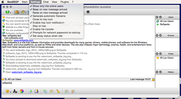 BeeBEEP Mac版 V5.4.0 官方版图3