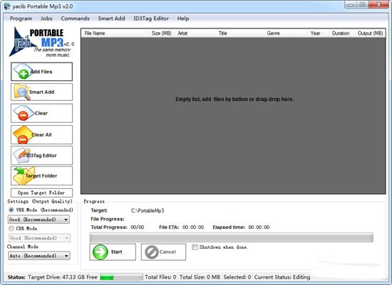 yacib Portable Mp3(MP3压缩工具) V2.0 最新官方版图1