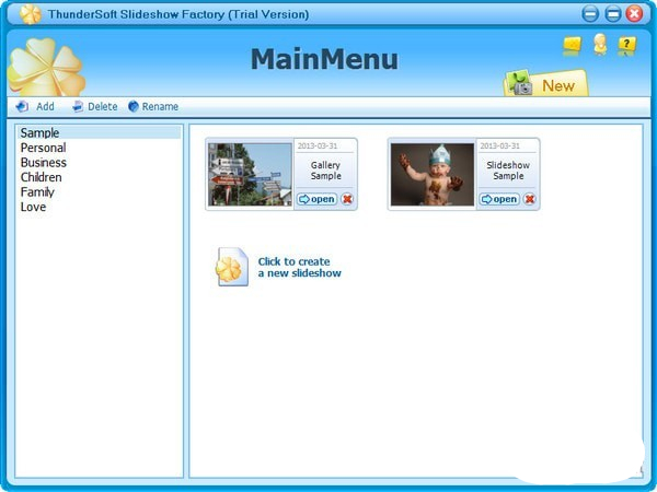 ThunderSoft Slideshow Factory v3.9.0.0 官方版图1