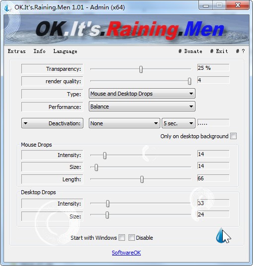 屏幕雨滴特效工具