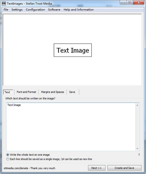 TextImages(文字转图片软件) v1.1 绿色版图1
