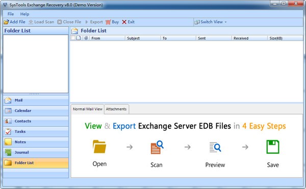 SysTools Exchange Recovery最新版 v8.0 官方版图1