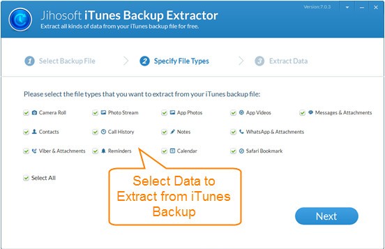 Jihosoft iTunes Backup Extractor(iTunes备份提取器) v7.4.6.0 官方版图3