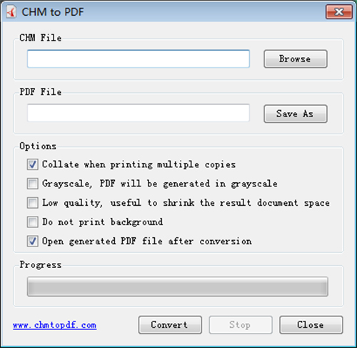 CHM to PDF转换器 v1.0 官方版图1