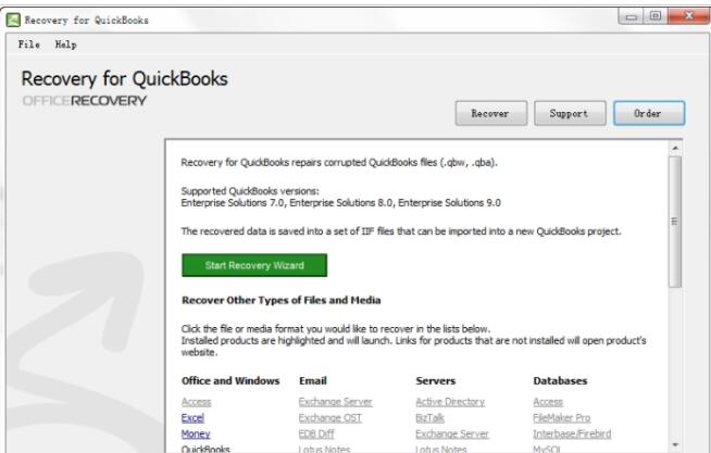 Recovery for QuickBooks(数据修复) v7.0 免费版图1